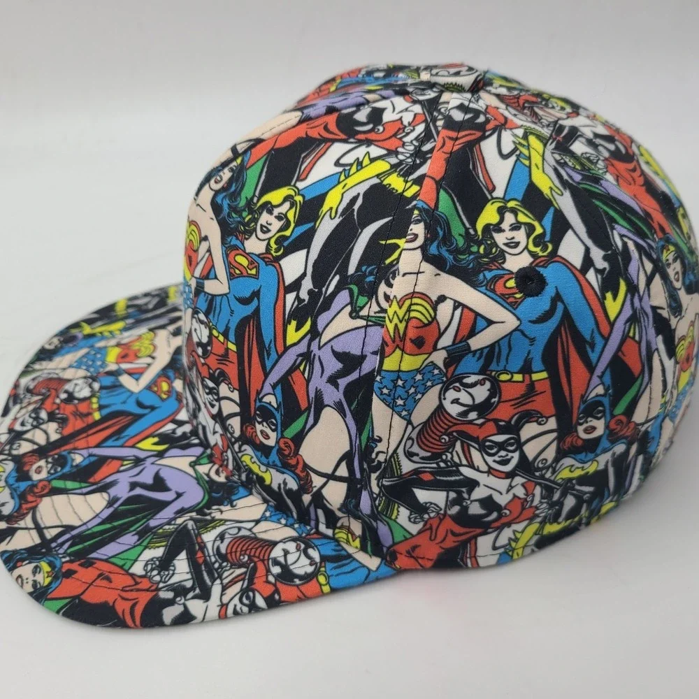 DC Comics Hat Snapback All Over Print Women‎ Superhero Characters Cartoon Adult